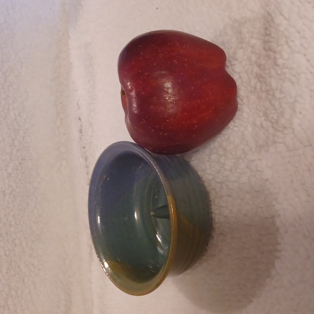 Pottery baking dish handmade apple baker
